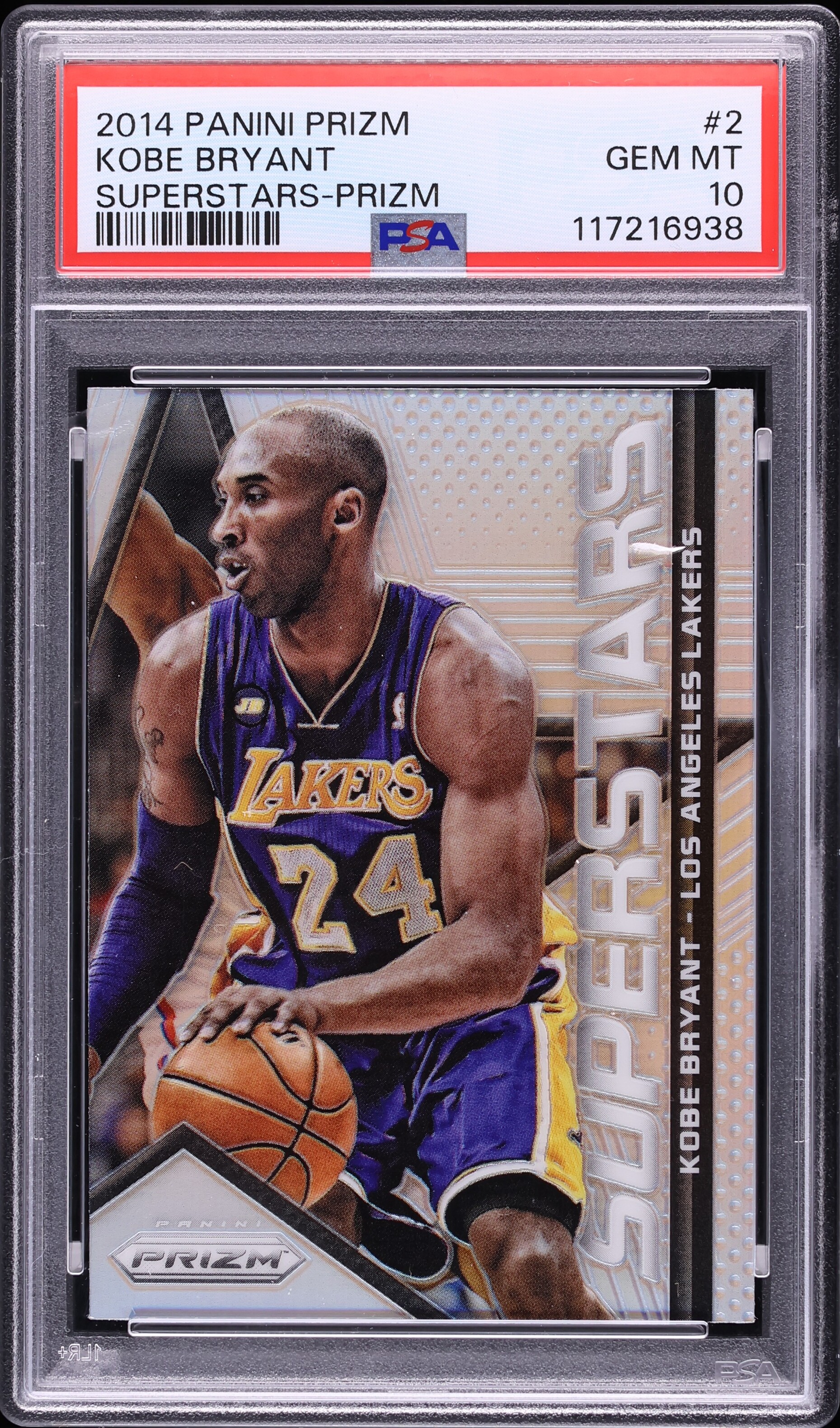2014 Panini Prizm Superstars Silver Kobe Bryant #2 PSA 10 GEM MINT