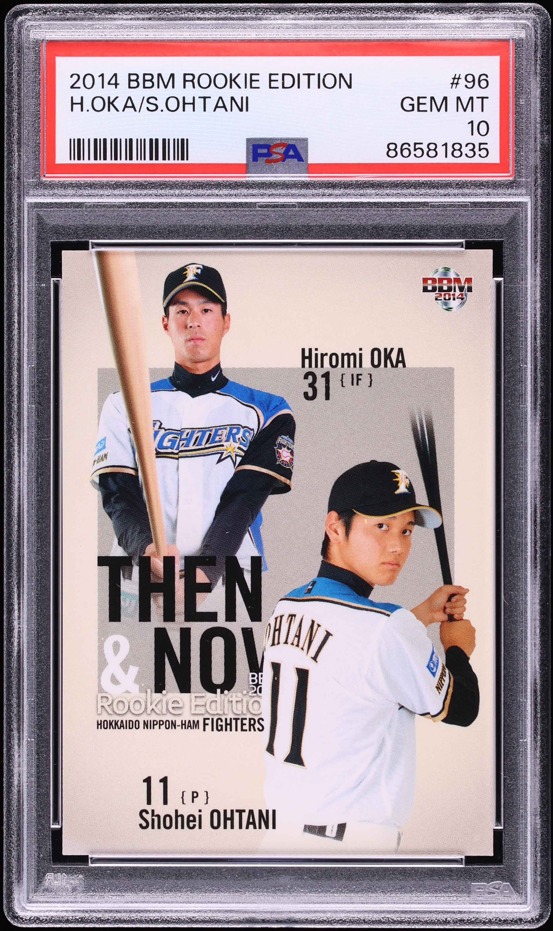 2014 BBM Rookie Edition Hiromi Oka Shohei Ohtani ROOKIE #96 PSA 10