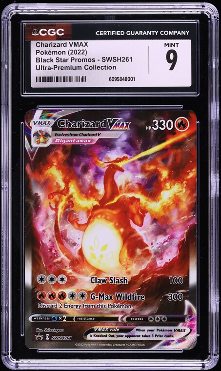 2022 Pokemon Sword & Shield Black Star Promo Ultra Premium Charizard VMAX #SWSH261 CGC 9 MINT