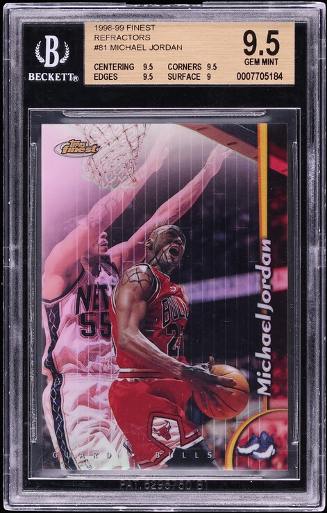 1998 Finest Refractor Michael Jordan #81 BGS 9.5 GEM MINT