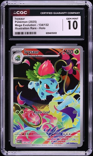 ポケモンカードゲーム 2025 POKEMON MTL JP IVYSAUR ART RARE 2025 Pokemon Mega Evolution IR Ivysaur #134 CGC 10 GEM MINT on