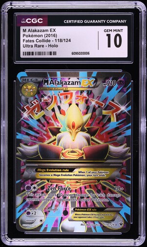 May❣️ 2016 Pokemon XY Fates Collide Full Art M Alakazam EX #118 CGC 10