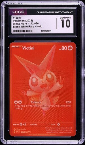 2025 Pokemon Scarlet & Violet White Flare BWR Victini #172 CGC 10 GEM MINT