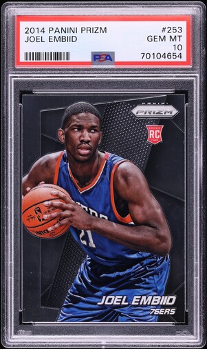 2014 Panini Prizm Joel Embiid ROOKIE #253 PSA 10 GEM MINT on