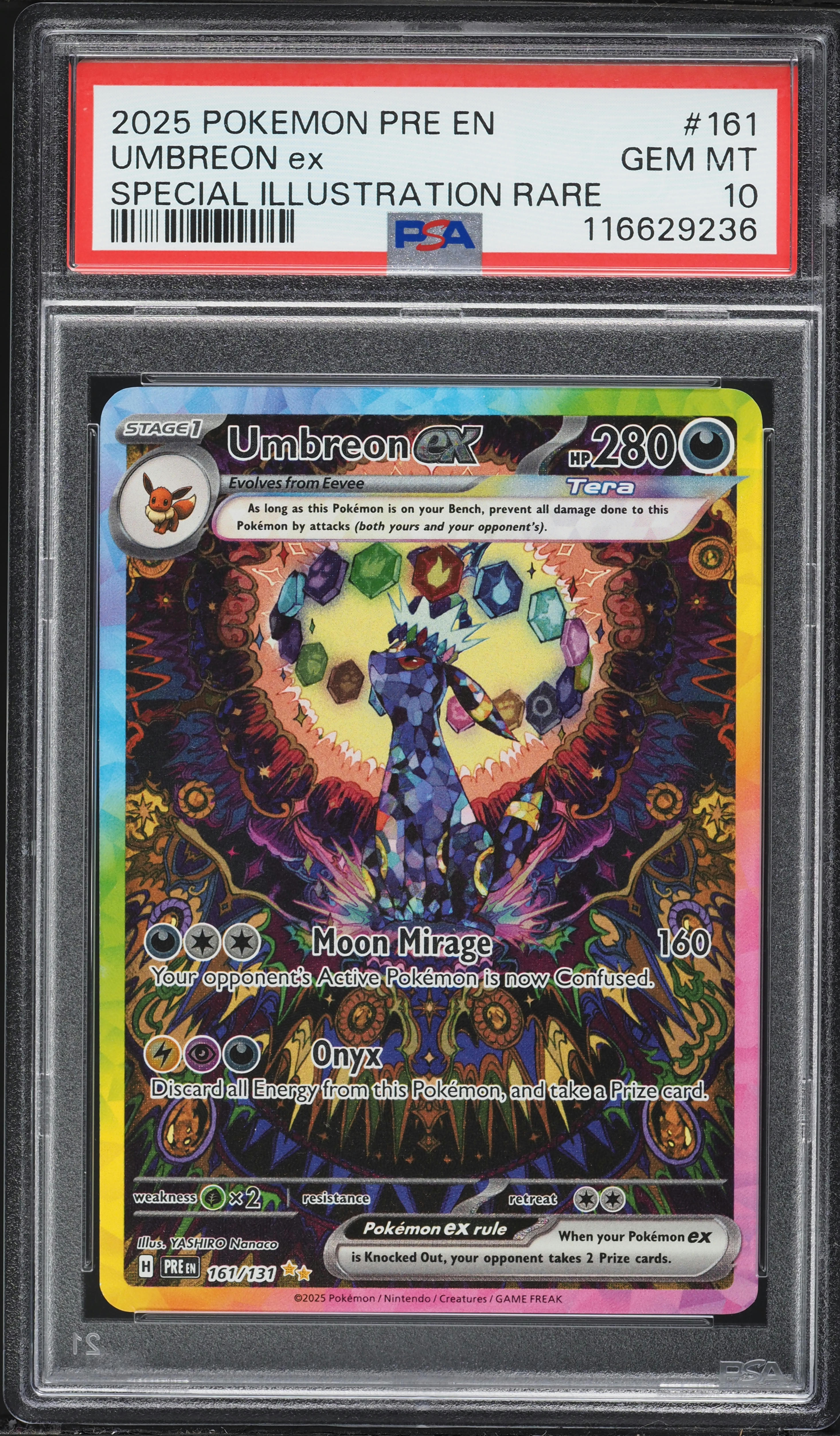 2024 ポケモン UMBREON ex PSA GEM MT Shop 2024 PSA 10 POKEMON TRADITIONAL CHINESE SV8A F-TERASTAL FEST