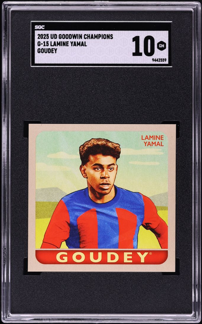 2025 Upper Deck Goodwin Champions Goudey Lamine Yamal #G-15 SGC 10