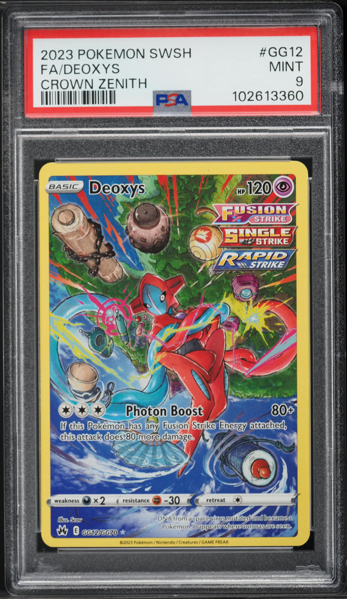 2023 Pokemon Sword & Shield Crown Zenith Full Art Deoxys #GG12 PSA 9 MINT