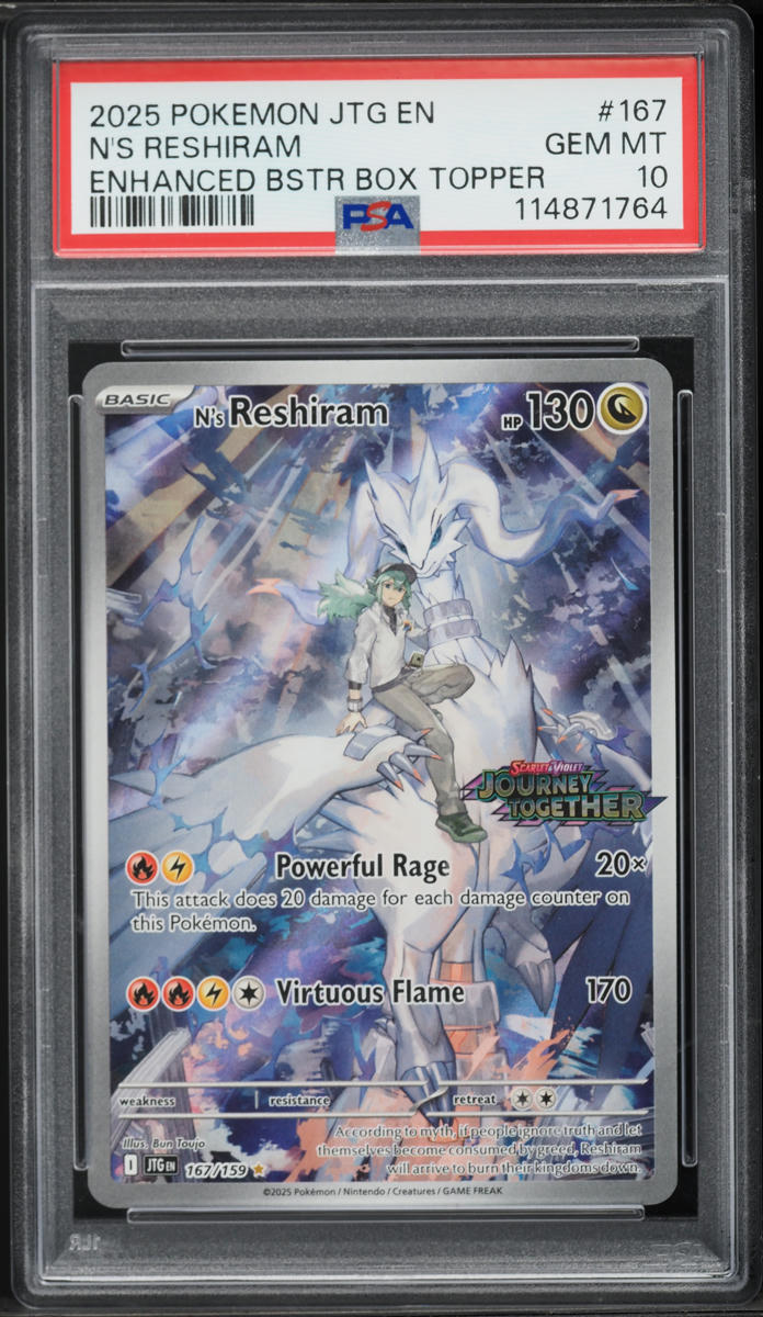 2025 Pokemon Scarlet & Violet Journey Together Enhanced Display N's Reshiram #167 PSA 10 GEM