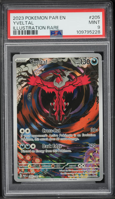 2023 Pokemon Scarlet & Violet Paradox Rift Illustration Rare Yveltal #205 PSA 9 MINT