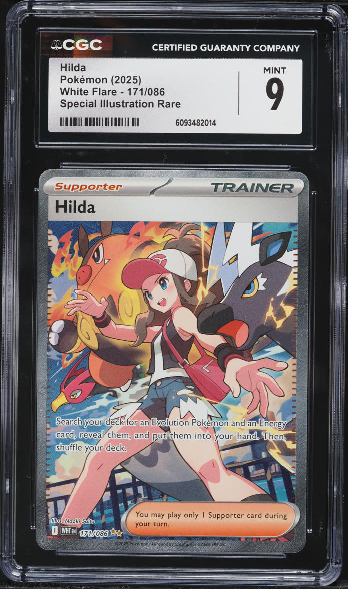 2025 Pokemon Scarlet & Violet White Flare SIR Hilda #171 CGC 9 MINT
