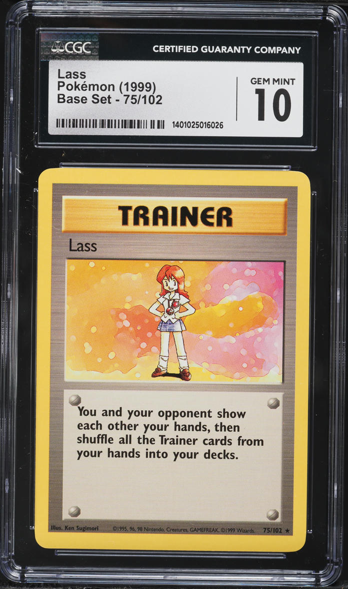 1999 Pokemon Base Set Lass #75 CGC 10 GEM MINT