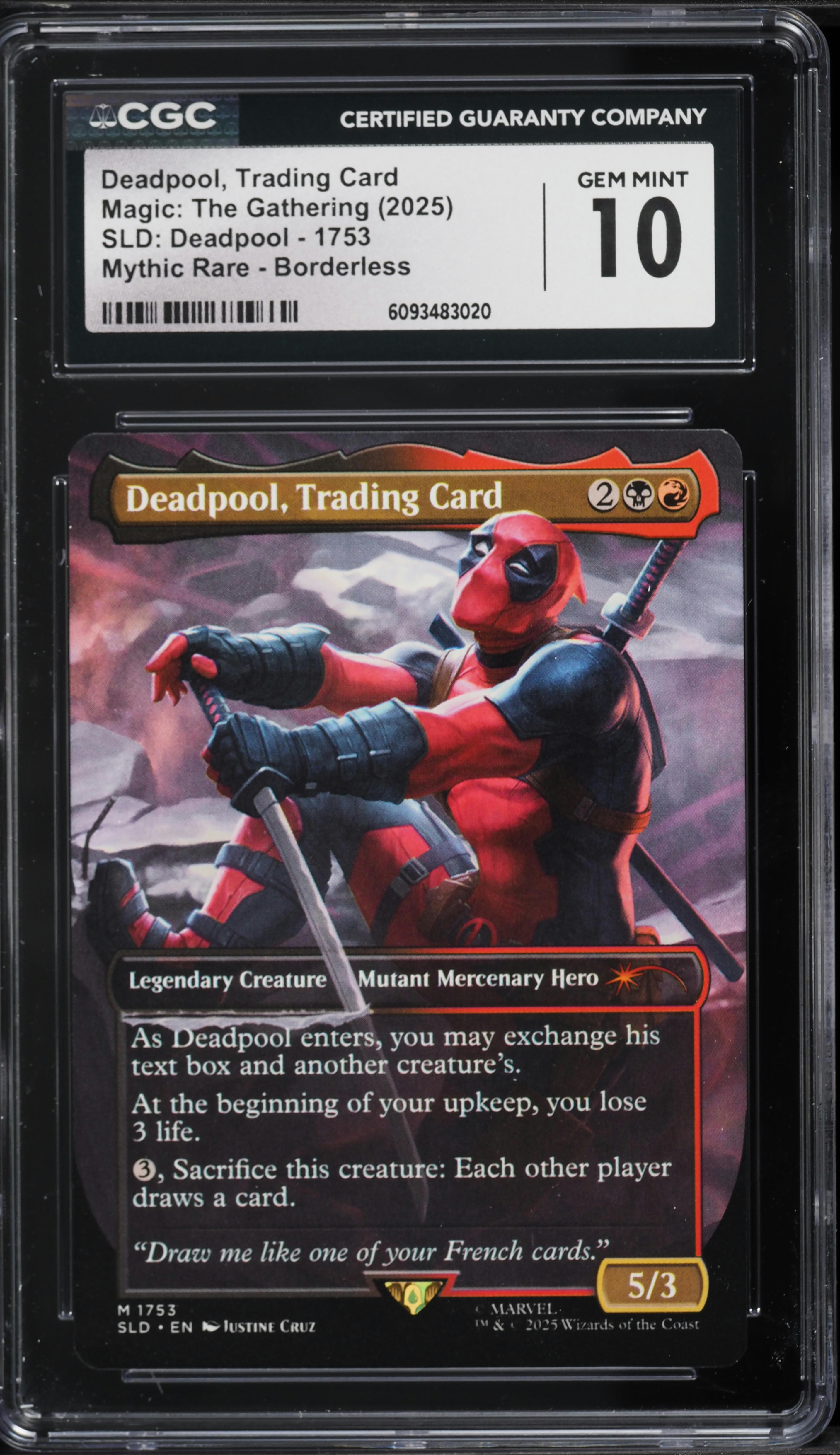 2025 Magic The Gathering MTG SLD Deadpool Borderless Deadpool