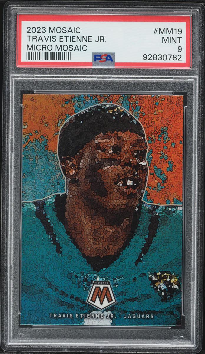2023 Panini Mosaic Micro Travis Etienne Jr #MM-19 PSA 9 MINT