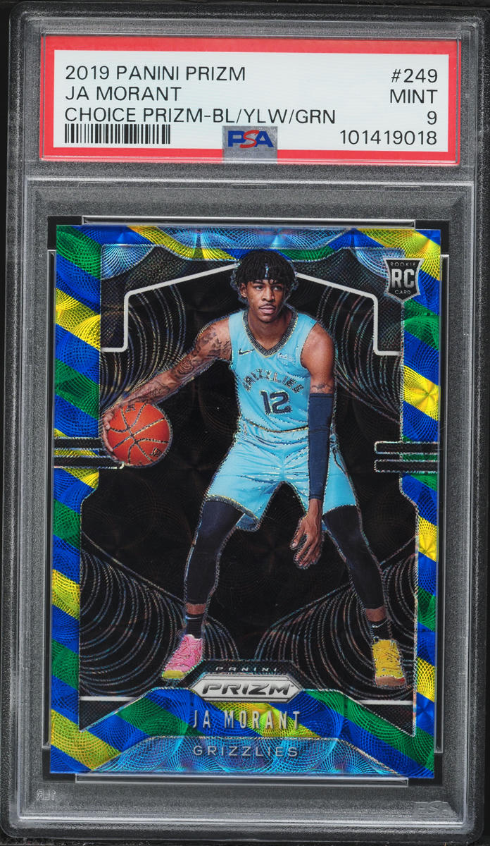 2019 Panini Prizm Choice Blue Green Yellow Ja Morant ROOKIE #249