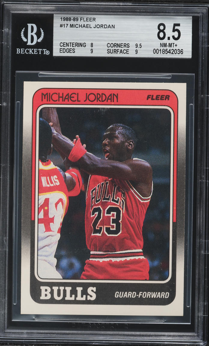 1988 Fleer Basketball Michael Jordan #17 BGS 8.5 NM-MT+