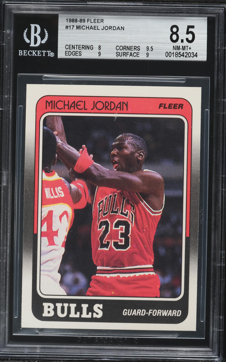 1988 Fleer Basketball Michael Jordan #17 BGS 8.5 NM-MT+