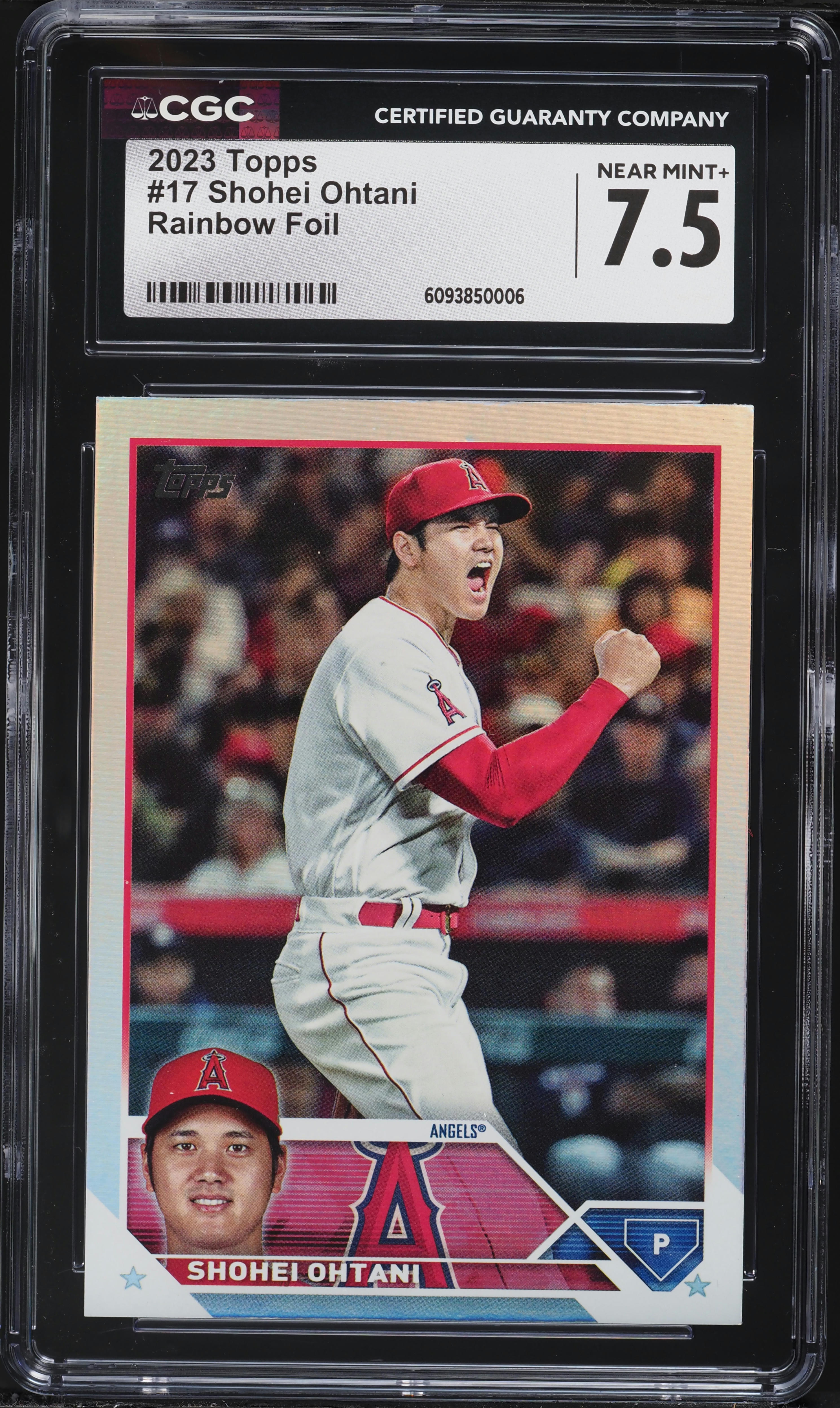 2023 Topps Rainbow Foil Shohei Ohtani #17 CGC 7.5 NRMT+ on