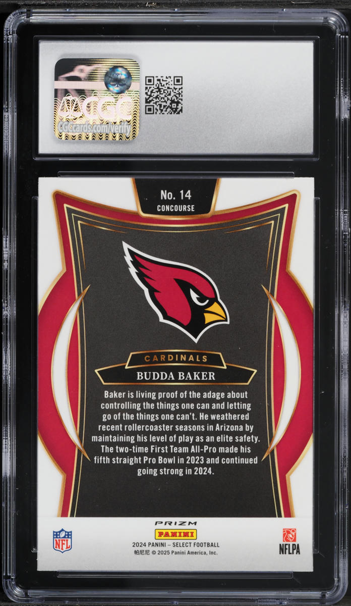 2024 Select Concourse Red & Blue Shock Prizm Budda Baker #14 CGC 10 GEM MINT