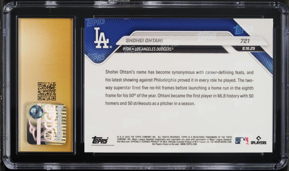 2025 Topps Now Shohei Ohtani #721 CGC 10 PRISTINE