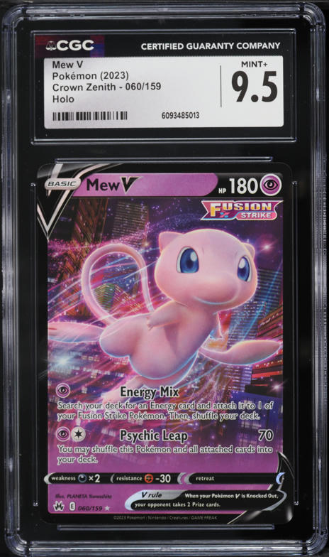 2023 Pokemon Sword & Shield Crown Zenith Full Art Mew V #60 CGC 10 GEM MINT  on Fanatics Collect