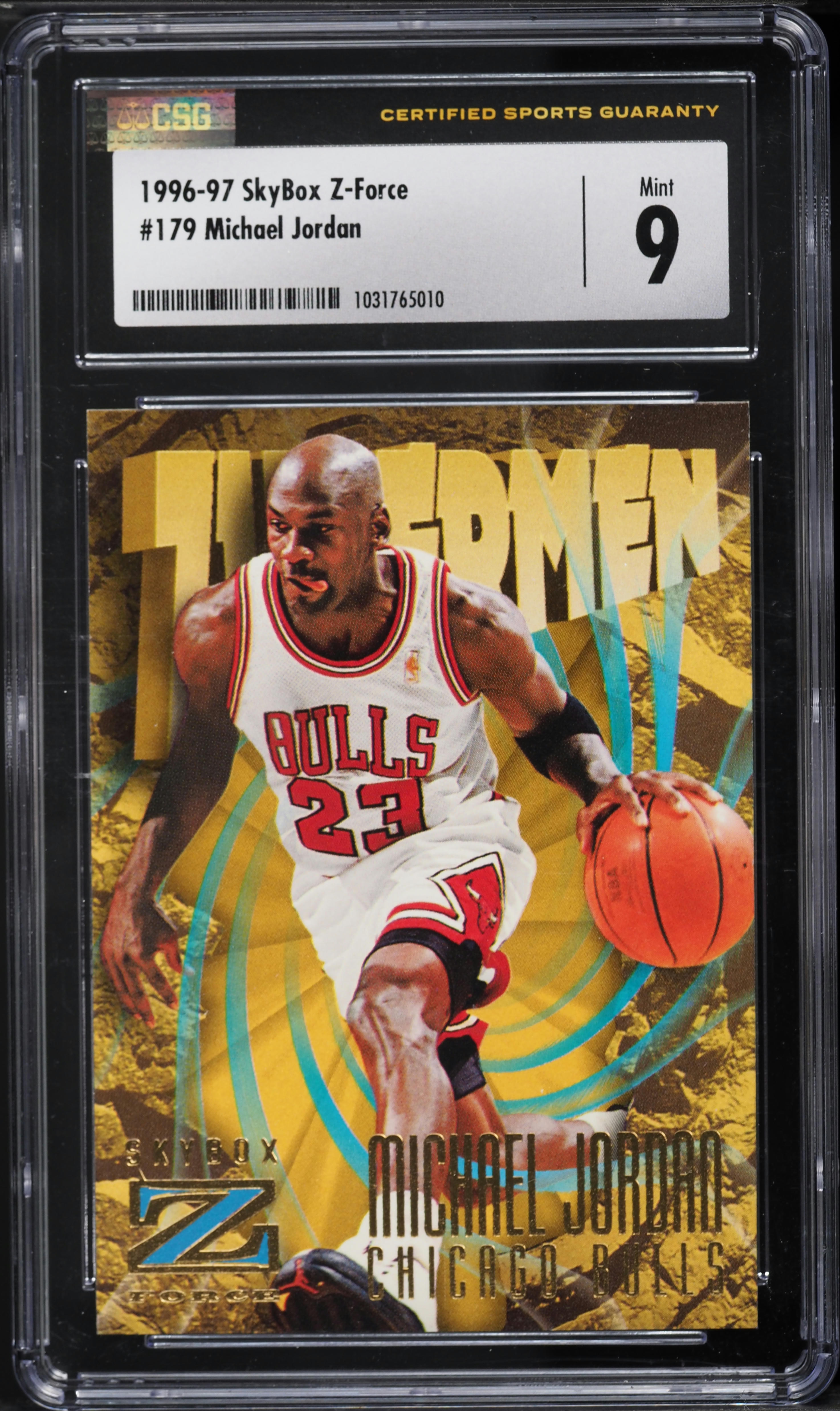 1996 Skybox Z-Force Michael Jordan #179 CSG 9 MINT on Fanatics Collect