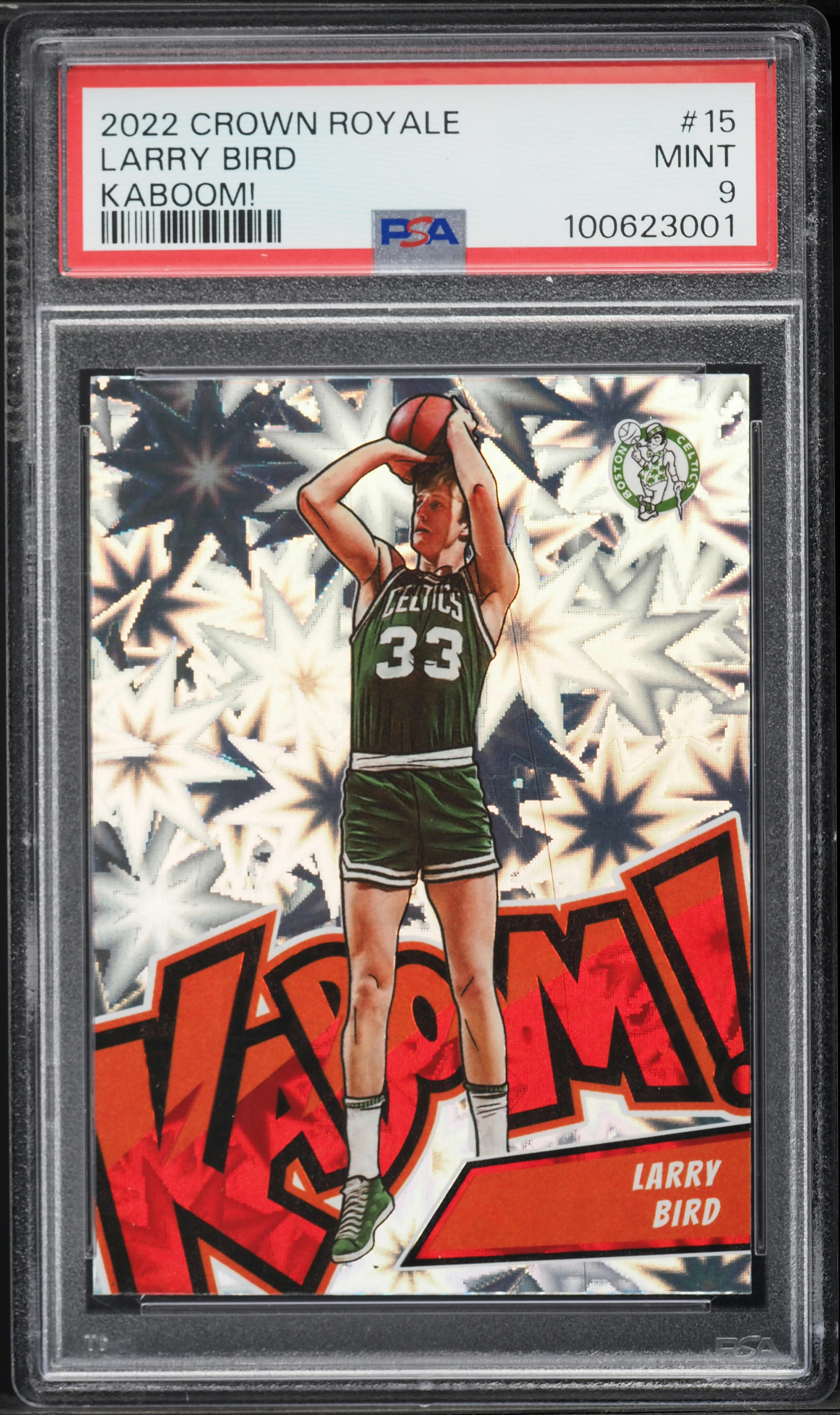 2022 Crown Royale Kaboom! Larry Bird #15 PSA 9 MINT on Fanatics 