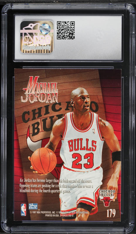 1996 Skybox Z-Force Michael Jordan #179 CSG 9 MINT on Fanatics Collect