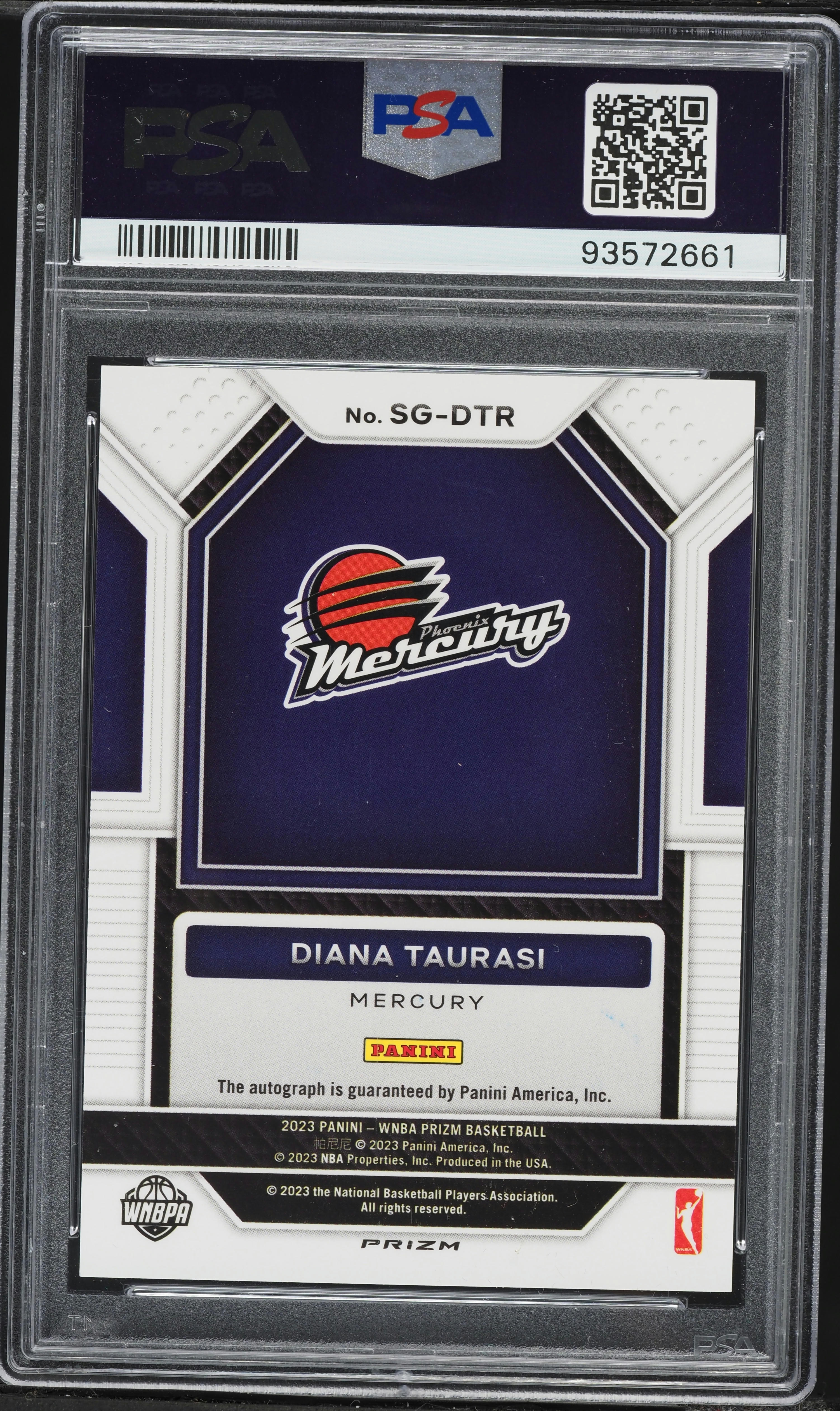 2023 Panini Prizm WNBA Signatures Green Diana Taurasi AUTO #SG-DTR