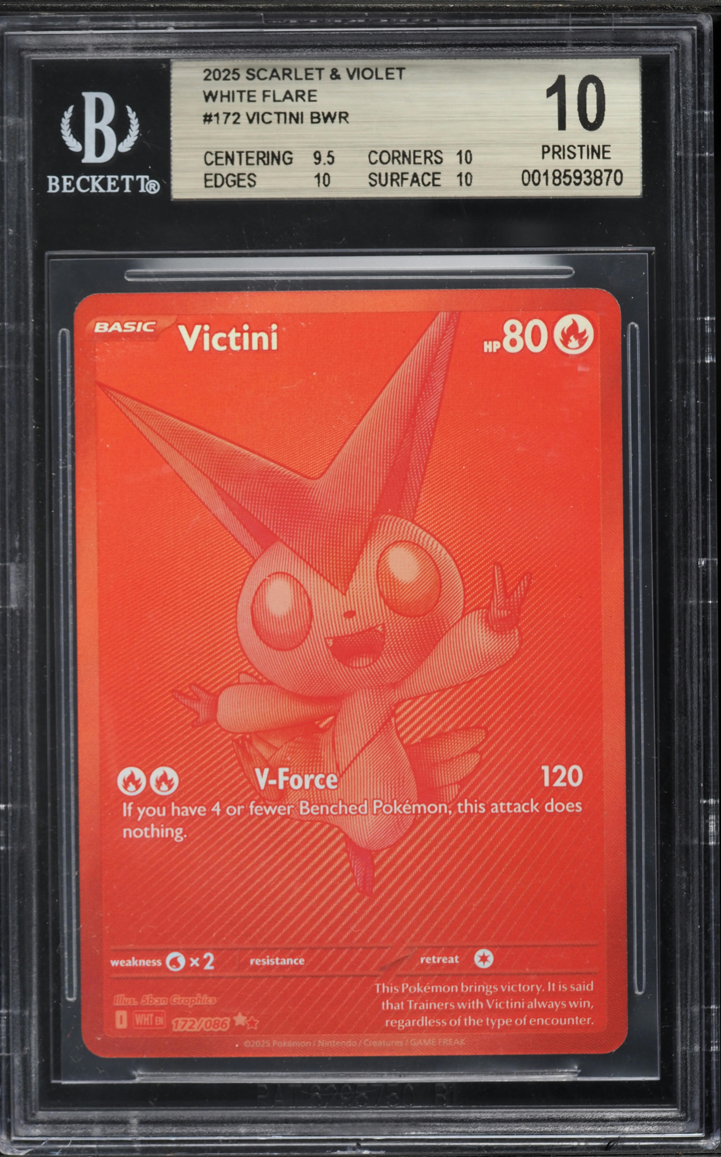 2025 Pokemon TCG Scarlet and Violet White Flare Victini Bwr #172