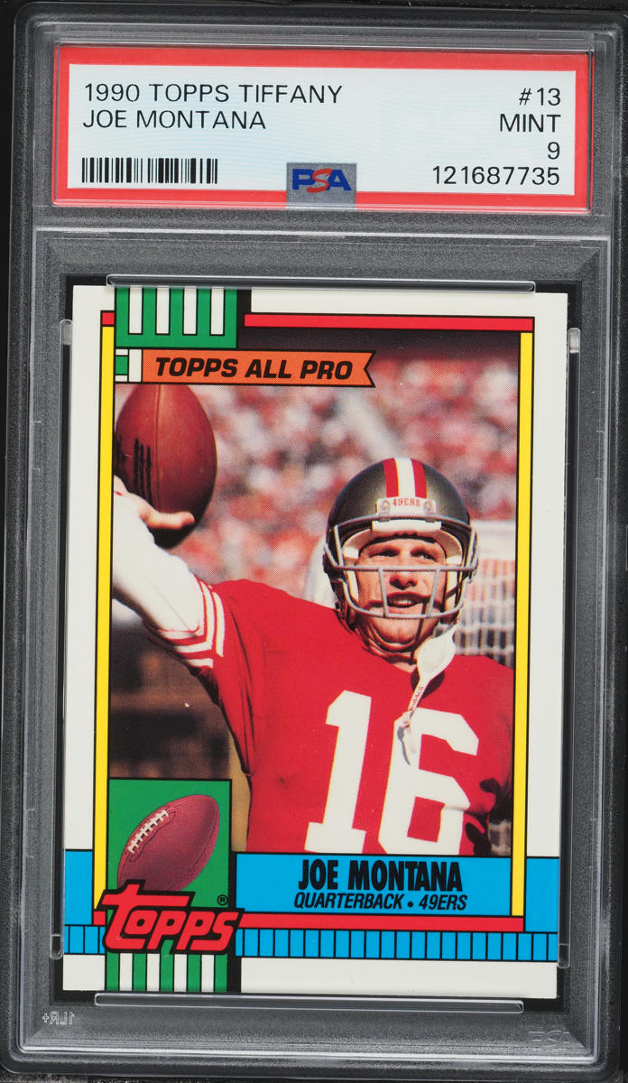 1990 Topps Tiffany Joe Montana #13 PSA 9 MINT on Fanatics Collect