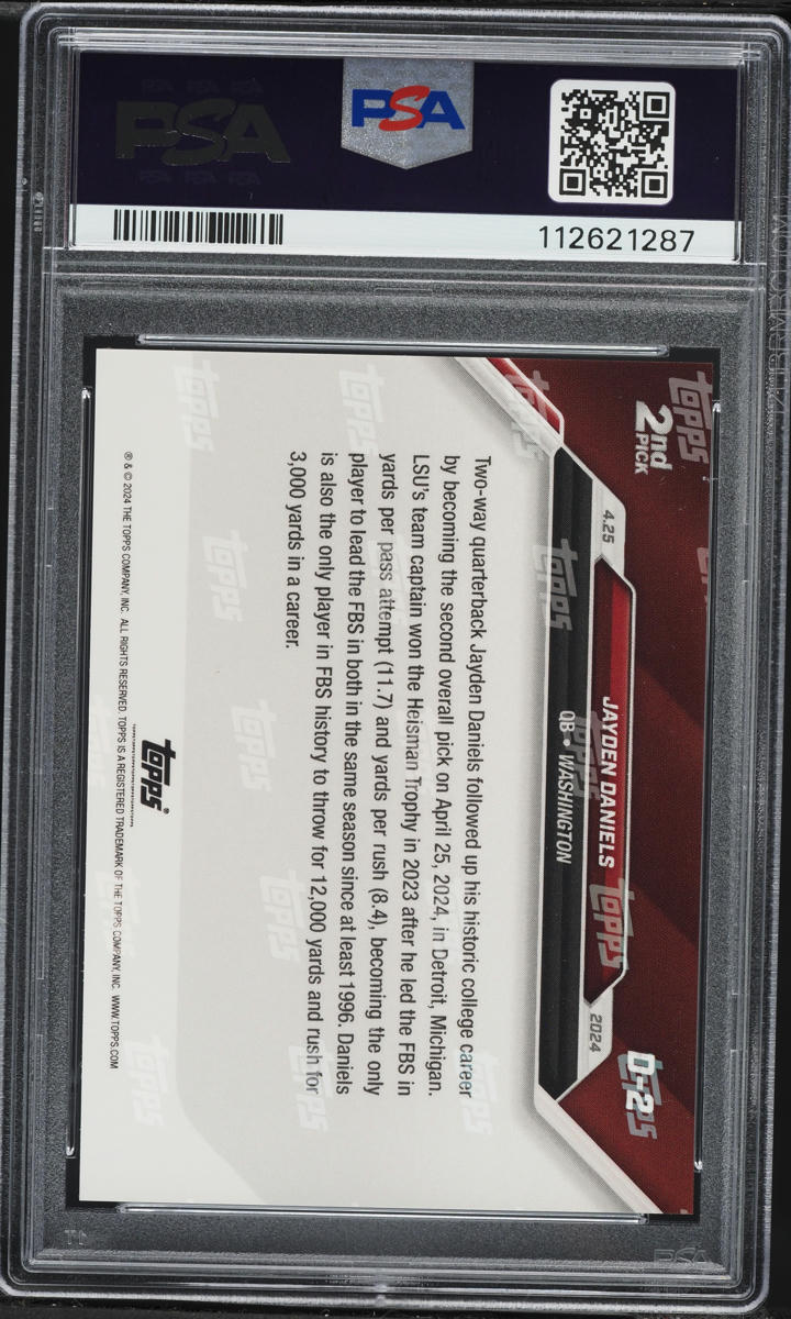 2024 Topps Now Jayden Daniels ROOKIE #D2 PSA 10 GEM MINT