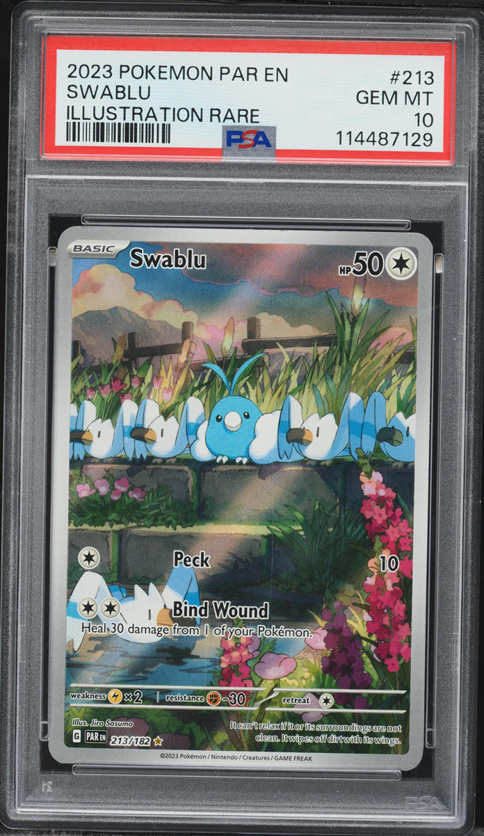 2023 Pokemon Scarlet & Violet Paradox Rift IR Swablu #213 PSA 10 GEM MINT