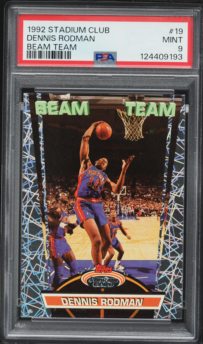 1992 Stadium Club Beam Team Dennis Rodman #19 PSA 9 MINT