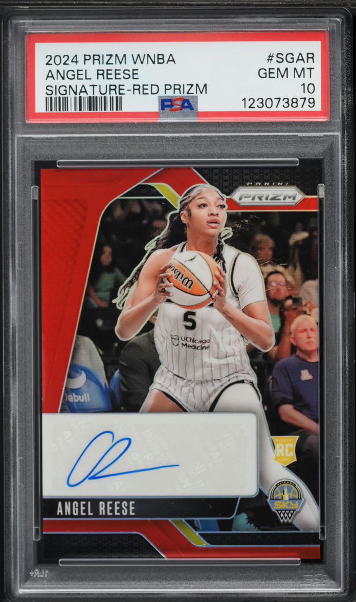 2024 Panini Prizm WNBA Signature Red Angel Reese ROOKIE AUTO /99 #SG-AR PSA 10 GEM MINT