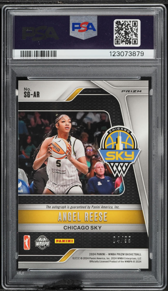 2024 Panini Prizm WNBA Signature Red Angel Reese ROOKIE AUTO /99 #SG-AR PSA 10 GEM MINT