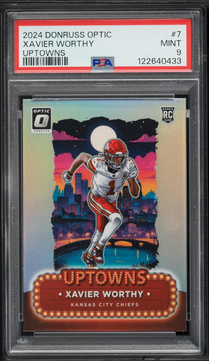 2024 Donruss Optic Uptowns Xavier Worthy ROOKIE #7 PSA 9 MINT