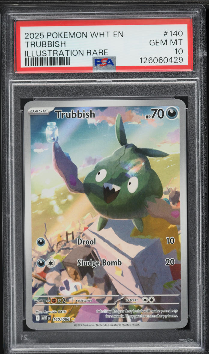 2025 Pokemon Scarlet & Violet White Flare IR Trubbish #140 PSA 10 GEM MINT