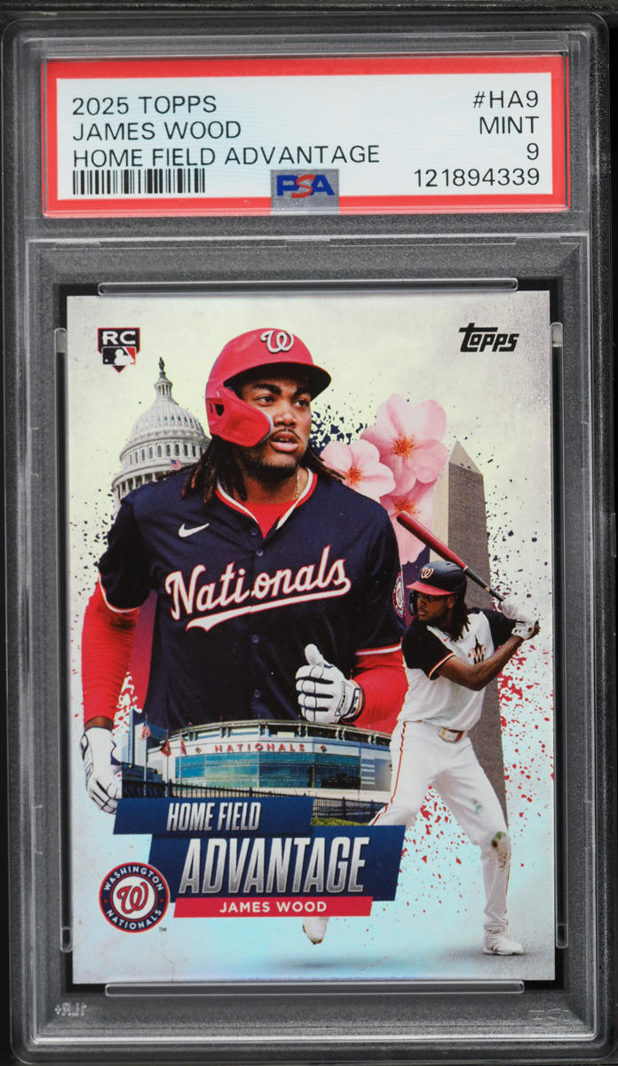 2025 Topps Home Field Advantage James Wood ROOKIE #HA9 PSA 9 MINT