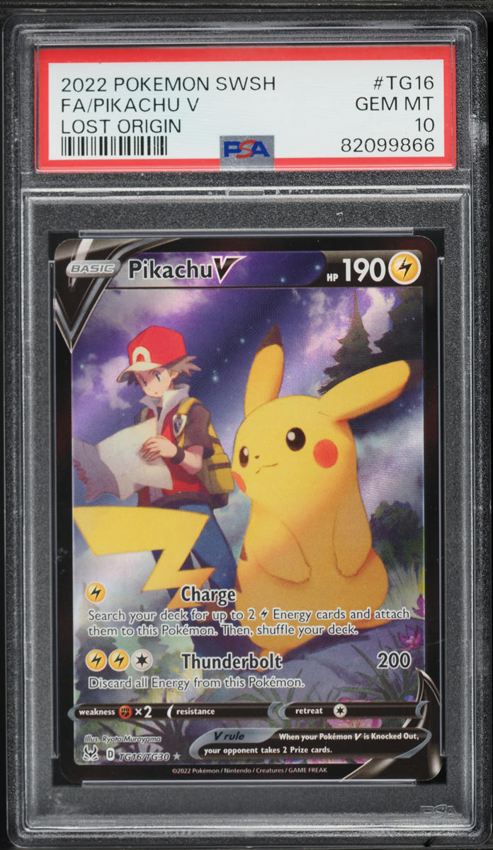 2022 Pokemon Sword & Shield Lost Origin CHR Pikachu V #TG16 PSA 10 GEM MINT