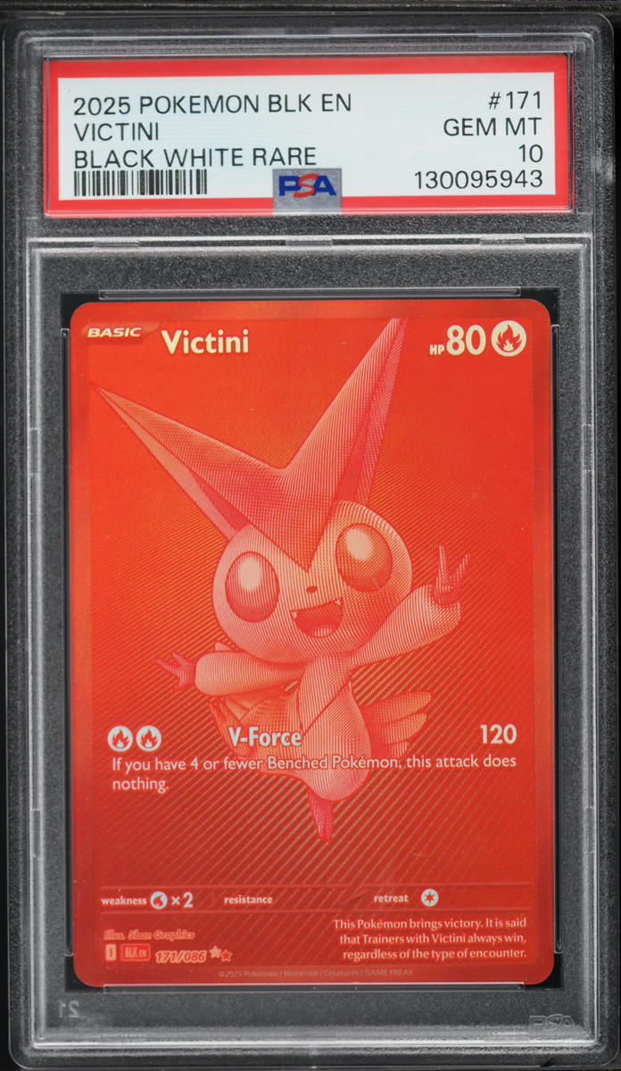 2025 Pokemon Scarlet & Violet Black Bolt BWR Victini #171 PSA 10 GEM MINT