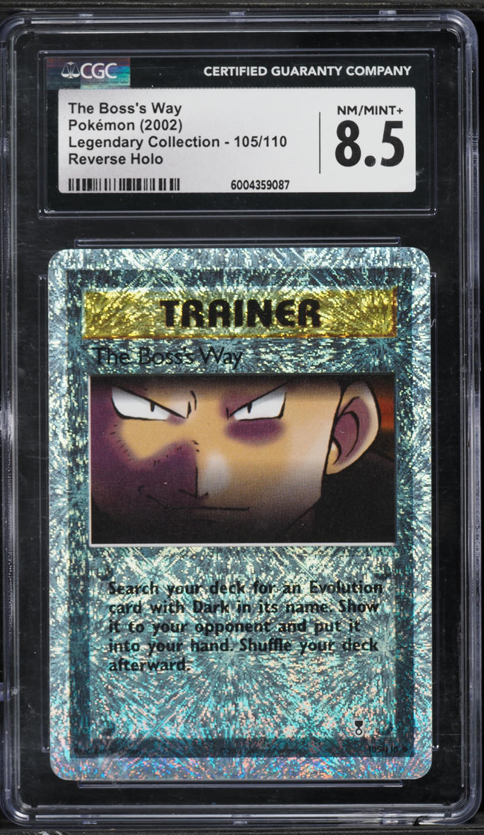2002 Pokemon Legendary Collection Reverse Holo The Boss's Way CGC 8.5 NM-MT+
