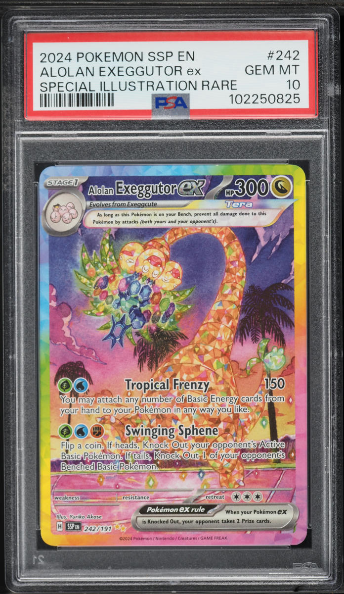 2024 Pokemon Scarlet & Violet Surging Sparks SIR Alolan Exeggutor EX #242 PSA 10 GEM MINT