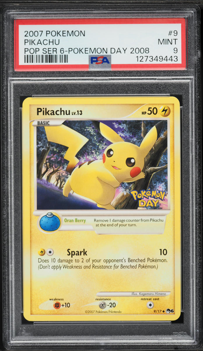 2007 Pokemon POP Series 6 Pokemon Day '08 Pikachu #9 PSA 9 MINT on Fanatics  Collect
