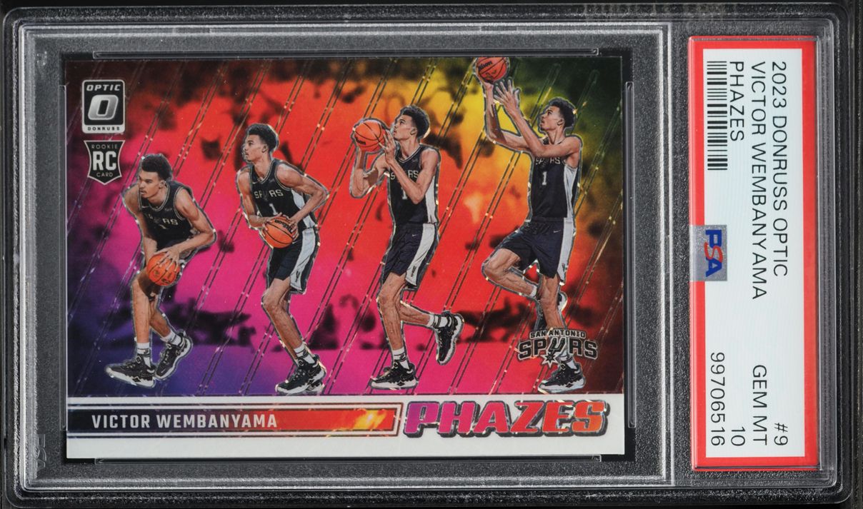 2023 Donruss Optic Phazes Victor Wembanyama ROOKIE #9 PSA 10 GEM MINT