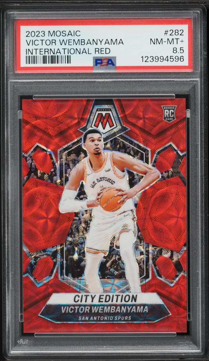 2023 Panini Mosaic Basketball Red International Victor Wembanyama #282 PSA 10