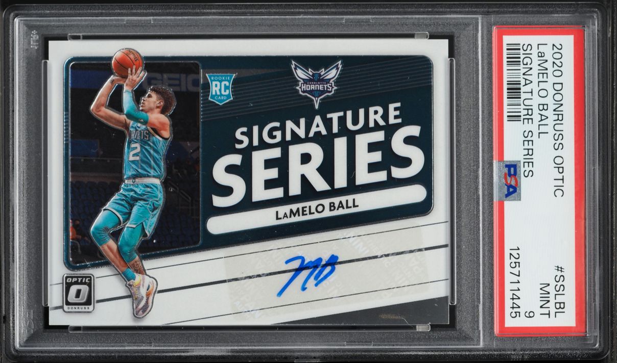 2020 Donruss Optic Signature Series LaMelo Ball ROOKIE AUTO #SS-LBL PSA 9 MINT