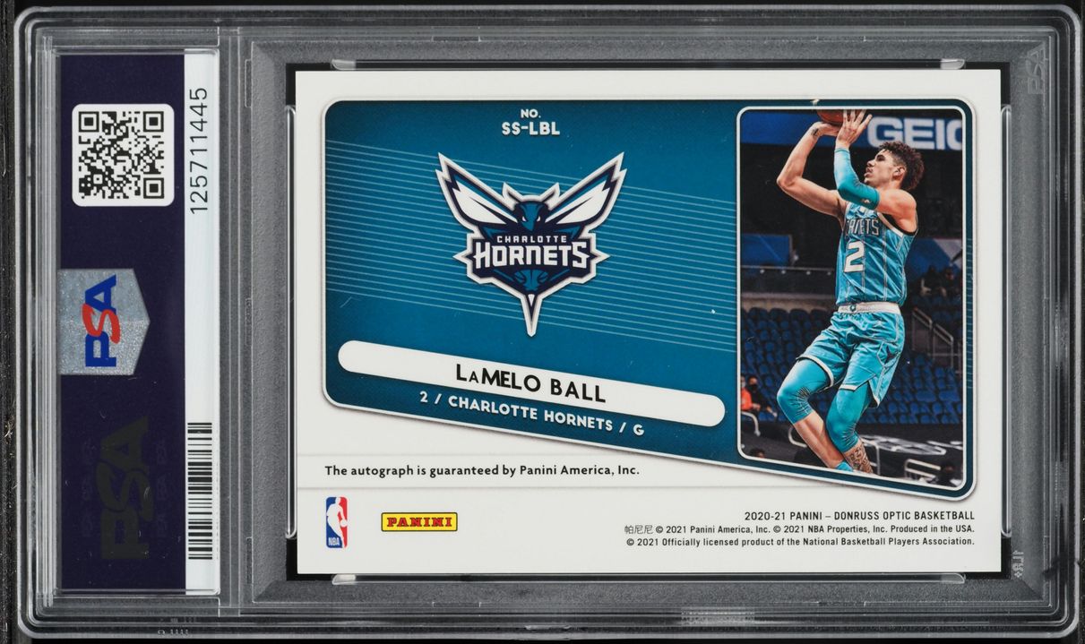 2020 Donruss Optic Signature Series LaMelo Ball ROOKIE AUTO #SS-LBL PSA 9 MINT