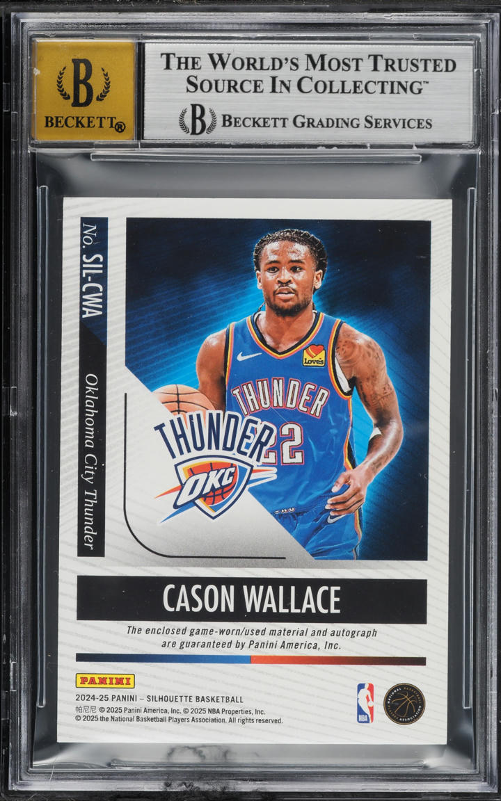 2024 Panini Silhouette Holo Gold Cason Wallace PATCH AUTO /10 #SIL-CWA BGS 8.5 NM-MT+