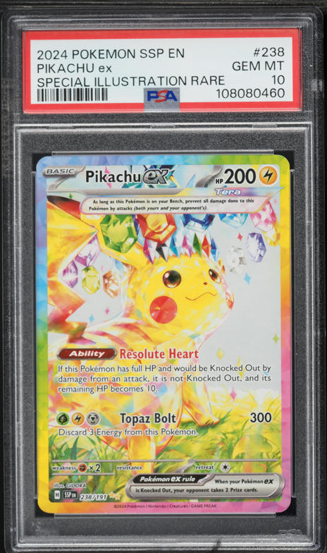 2016 Pokemon XY Promo Red & Blue Full Art Pikachu EX #XY124 CGC