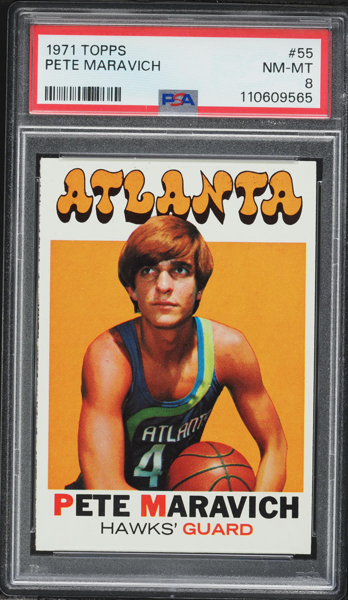 1971 Topps Basketball Pete Maravich #55 PSA 8 NM-MT
